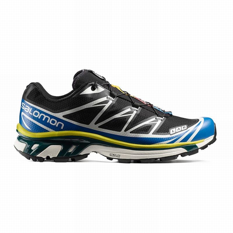 Salomon Israel XT-6 - Mens Trail Running Shoes - Black/Blue (SCQA-32401)